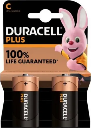 Bateri Duracell Plus LR14 C, 2 copë
