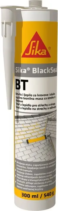 Silicion ngjitës dhe vulosës Sika BlackSeal BT, për çati, 300ml, i zi