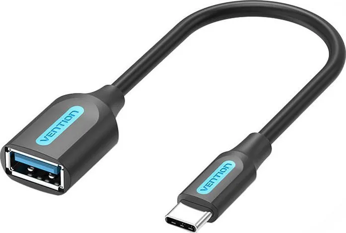 Kabllo OTG Vention USB C 3.1 Gen1 në USB A, 0.15m, PVC, e zezë - 2