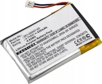 Bateri Garmin Li Polymer, 3.7V, 230mAh, zëvendësuese për Approach S60 Fenix 5 Forerunner 935