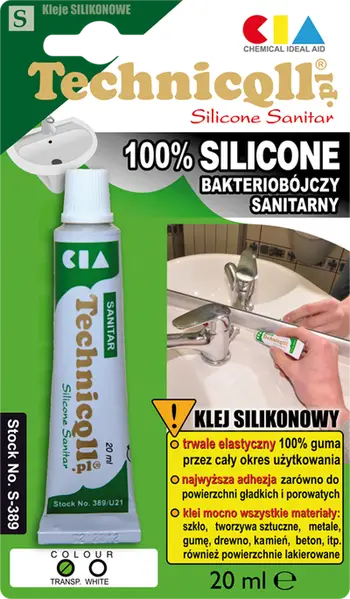 Silikon sanitar Technicqll, 20 ml, i bardhë