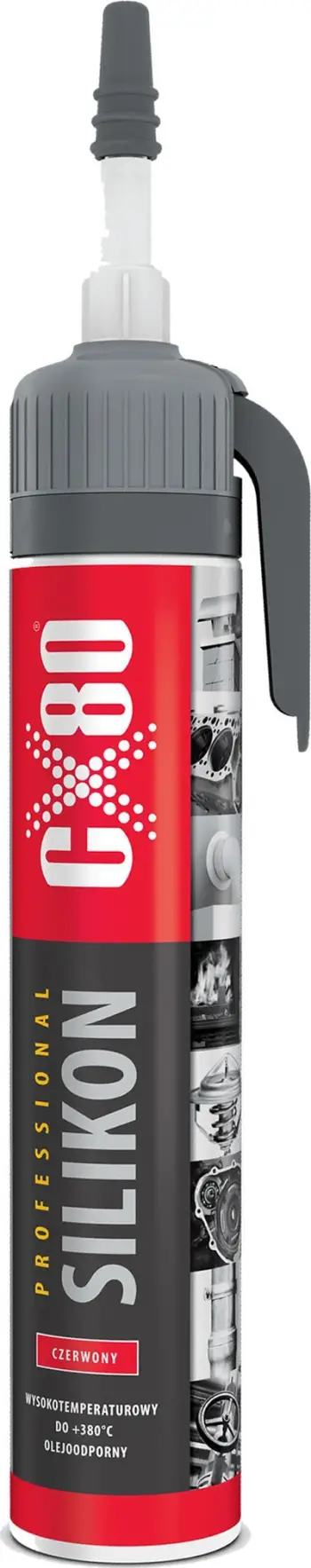 Silikon ngjitës CX80 Premium Red, rezistent ndaj temperaturës së lartë, 210g, i kuq