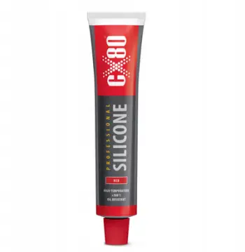 Silikon profesional CX80, rezistent ndaj temperaturës së lartë, 80ml, i kuq me aplikues