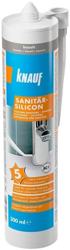 Silikon sanitar Knauf Sanitär-Silicon, basalt, 300 ml