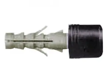 Plug ndërtimi plastik me kapak, për vida muri, i zi