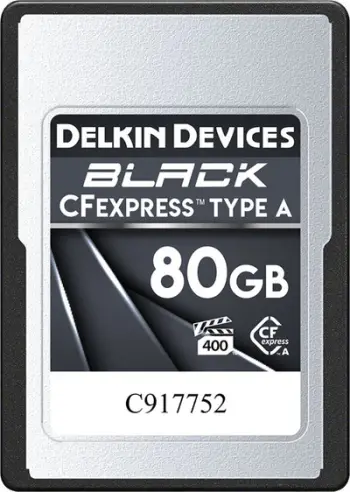 Kartë memorie Delkin Black CFexpress Type A 4.0, 80GB, VPG200