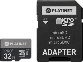 Kartë memorie Platinet MicroSDHC, Class 10 UHS-III / U3 V30, 32 GB - 1