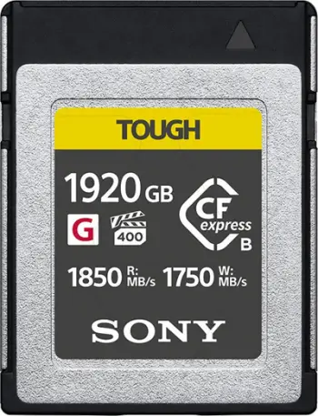 Kartë memorie Sony CEB G1920T, CFexpress Type B, 1920GB, e zezë