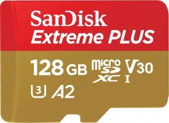 Kartë memories WD Extreme Plus MicroSDXC 128GB, Class 10 UHS I U3 A2 V30