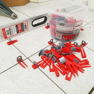 Sistem nivelimi AWTools Leveling System, 7-15mm, 400 copë klipsa - 3