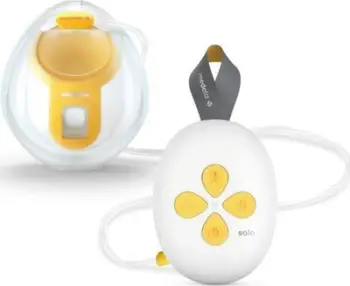Pompa elektrike gjiri Medela Single Solo Hands Free, me 2 faza, rikarikueshme, e bardhë
