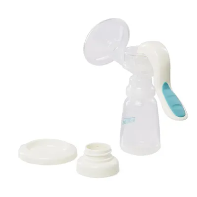 Pompe manuale gjiri U-Grow, dorezë ergonomike, me biberon, transparente - 3