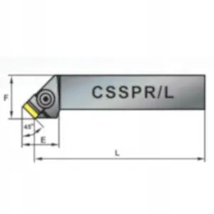 Mbajtës maje torno Pafana SKL.CSSPR 2525-12, trup profesional, metalik