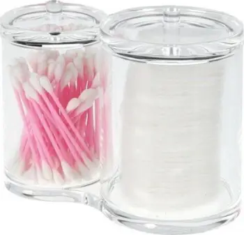 Mbajtës pambuku disk Transparent Cotton Pad Holder, plastikë, i tejdukshëm