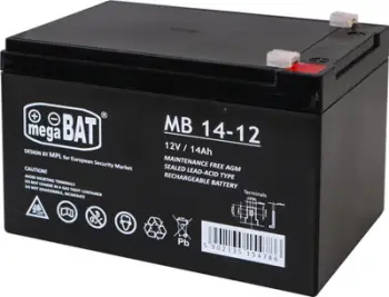 Bateri VRLA Megabat MB 14-12, 12V, 14Ah, gri