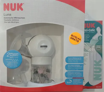 Pompe elektrike gjiri NUK Luna, dy faza, plastike, e bardhë - 1