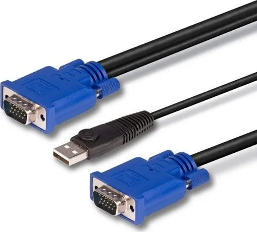 Kabllo KVM Lindy, 2m, VGA USB, i zi - 4