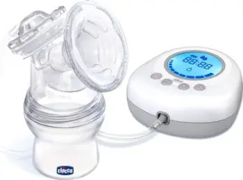 Pompë elektrike për gji Chicco Naturally Me, e tejdukshme/ e bardhë