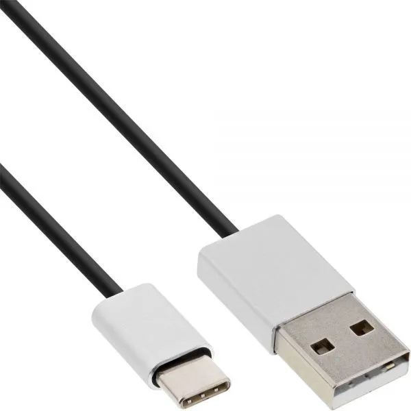 Kabllo USB InLine 35834, USB A në USB C, 1.5 m, i zi - 1