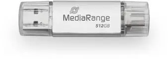 USB flash MediaRange Combo Stick, 512GB, USB A, argjendtë