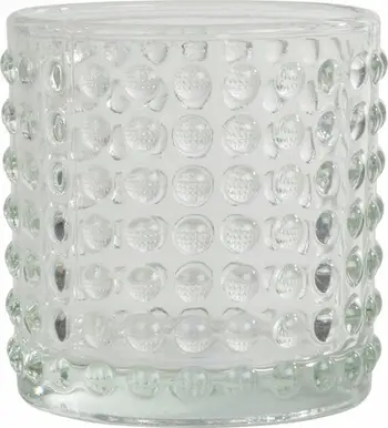 Mbajtës qiriri Homea Glass, model konveks, qelq transparent, pa ngjyrë