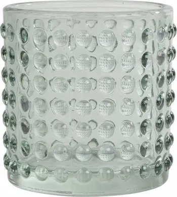 Mbajtës qiriri Glass Celadon, xhami, motiv konveks, jeshile