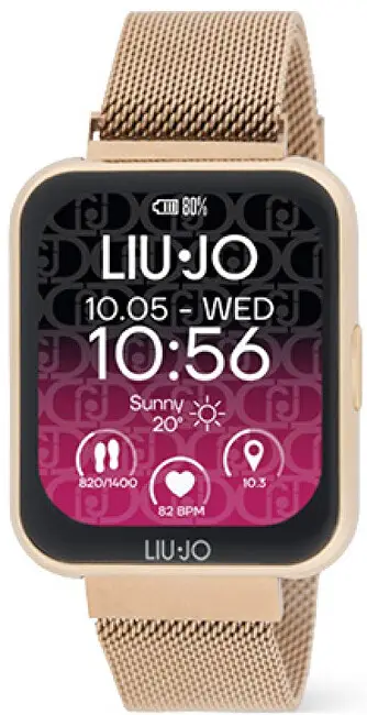 Smartwatch Liu Jo Voice Slim SWLJ193, 44mm, rrip çeliku, rozë