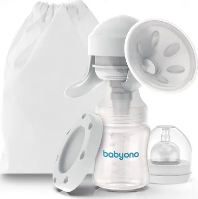Pompë manuale e gjirit Babyono Anatomy, 150ml - 1