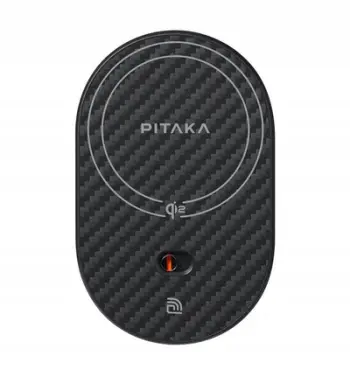 Mbajtës telefoni për makinë PITAKA MagEZ Car Mount Pro 2, karikim wireless Qi2, magnetik, i zi