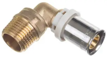 Bërryl presimi QIK bronz, 26x3/4", me filetë të jashtme