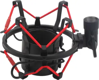 Mbajtëse antidridhje për mikrofon Mozos SHM2, 48-54mm, metal, e kuqe