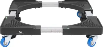 Bazë universale për lavatriçe Maclean MC-855, e rregullueshme 50-70 cm, me rrota, e zezë