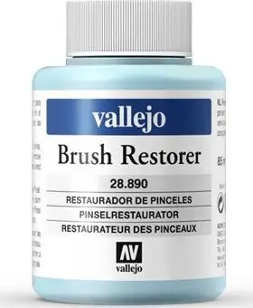 Solucion për pastrim furçash Vallejo Brush Restorer, 85ml, transparent
