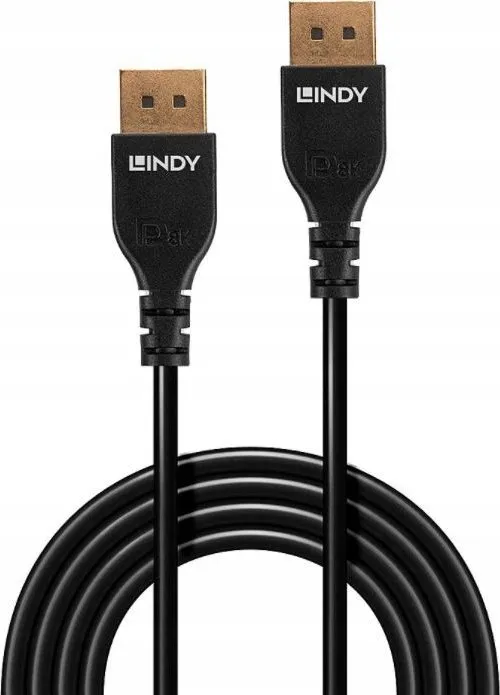 Kabllo DisplayPort LINDY 36463, 3m, audio video, e zezë - 2