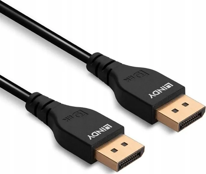 Kabllo DisplayPort LINDY 36463, 3m, audio video, e zezë - 3