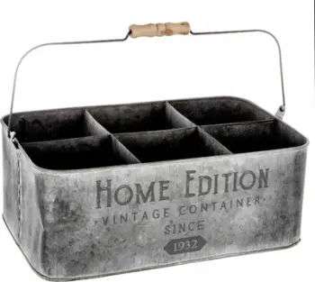 Mbajtëse bimësh Ac-déco Vintage, 6 ndarje, 36.5 x 24 x 14 cm, gri