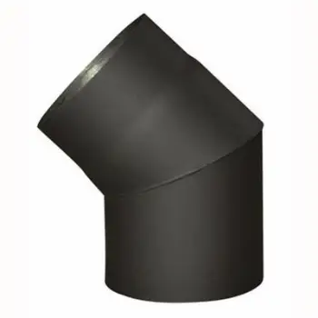 Bërryl oxhaku ABX 45°, diametër 150mm, i zi