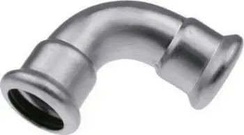 Bërryl KAN-term, 18 mm, 90 shkallë, shtypje çeliku inox (1609068151)