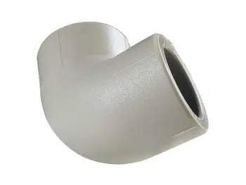 Bërryl plastik Kan Therm 90°, fi 50 mm, PN20, gri