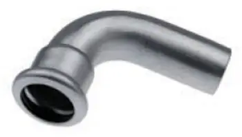 Bërryl pres inox KAN Therm, 90°, 15 mm, për tubacione