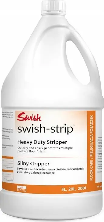 Solucion pastrimi Swish Swish Strip, heqës shtresash polimerike për dysheme, 5L