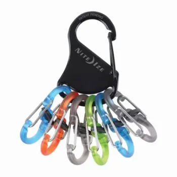 Mbajtëse çelësash Nite Ize Keyrack Locker S, karabinë çeliku inoks, 6 S Biner plastikë, shumëngjyrëshe