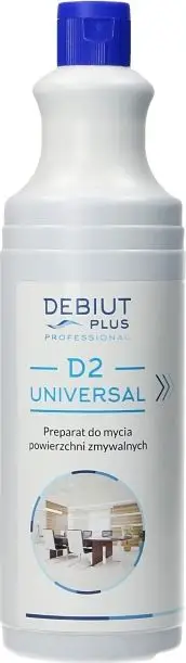Solucion pastrimi Debiut Plus Professional D2 Universal, për sipërfaqe të larshme, 1L