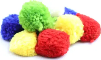 Pomponë dekorativë Brewis Fluffy, 40 mm, 6 copë, ngjyra të përziera