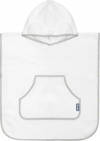 Ponço banje Sensillo Bath Poncho, 55x60 cm, pambuk frotir, e bardhë