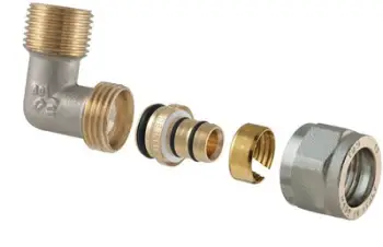 Bërthamë këndi dyfishe TDM Brass 1475E, 18x3/4, e artë