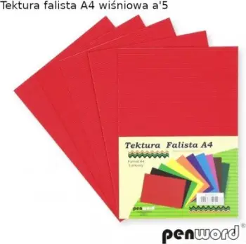 Karton i valëzuar Penword A4, set 5 fletë, ngjyrë turkeze