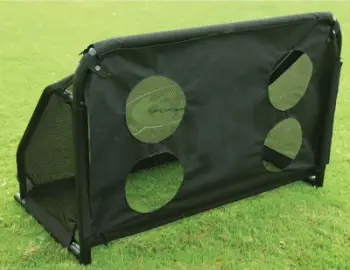 Portë futbolli metalike Hudora 2010510, 240×120 cm, me tapet për gjuajtje, e bardhë