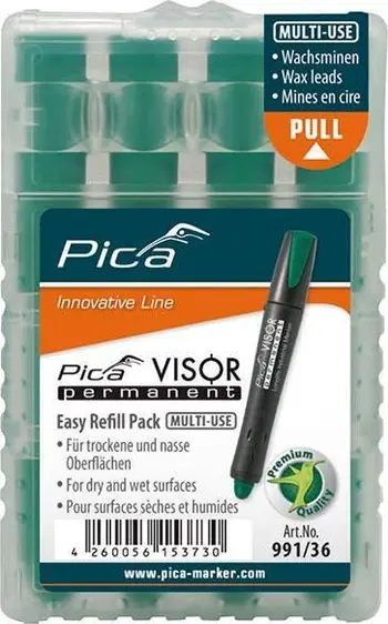 Bërthama zëvendësuese Pica VISOR, permanente, set, jeshile