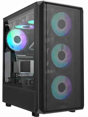 Kasa gaming Serioux Vanguard, Middle Tower, 4 ftohës 120mm FRGB, e zezë